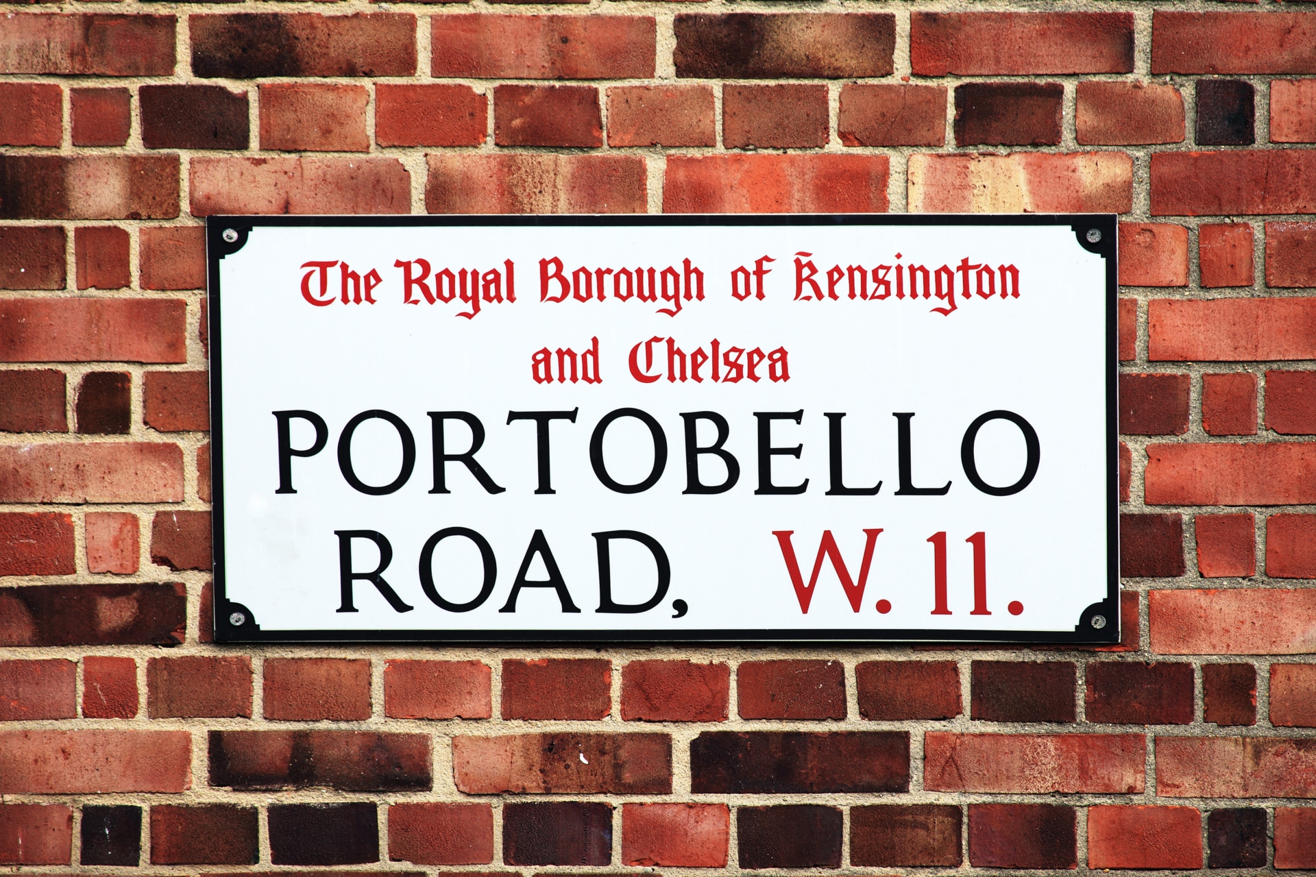 Cartello Portobello road
