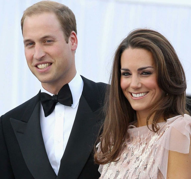 William e Kate sorridenti