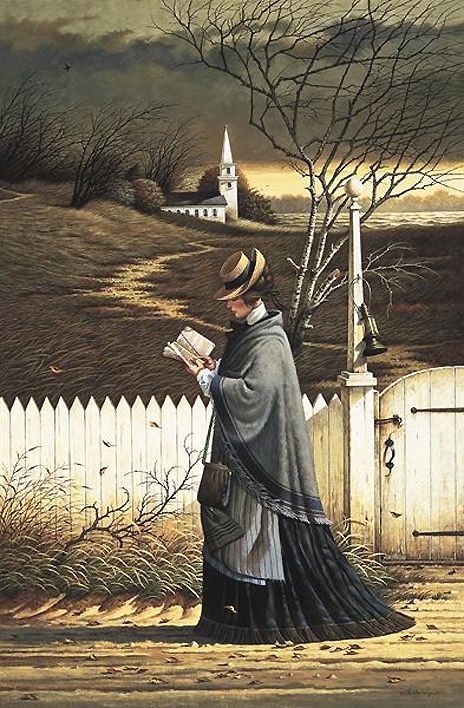 Sea Captain's Wife Praying by Charles Wysocki