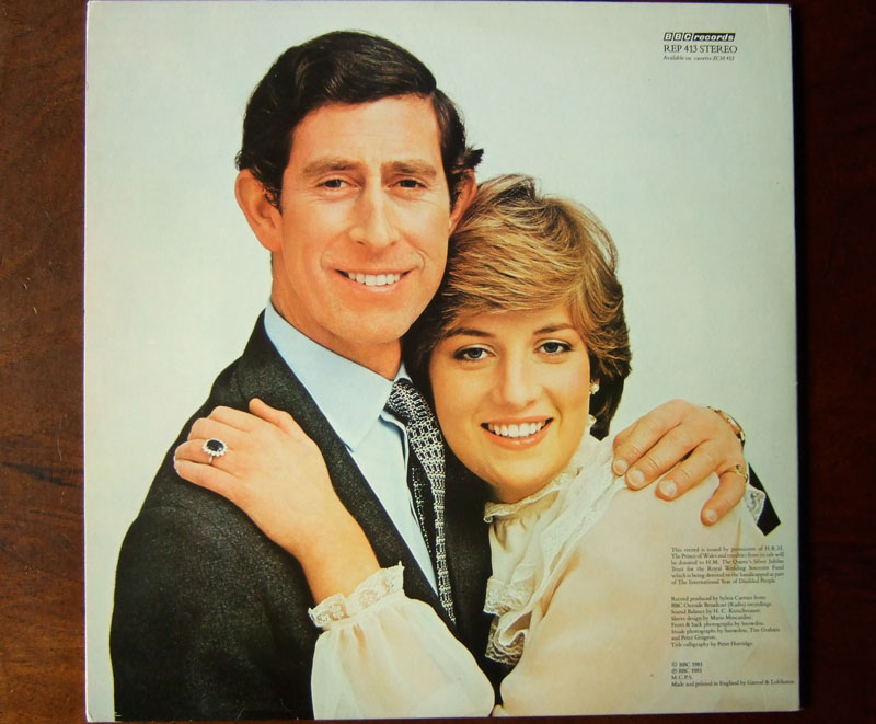 Photo Flickr by Piano Piano! - Backside The Royal Wedding - HRH Prince Of Wales Prince Charles & Lady Diana Spencer - BBC Recording from St.Paul's Cathedral on 29th of July 1981