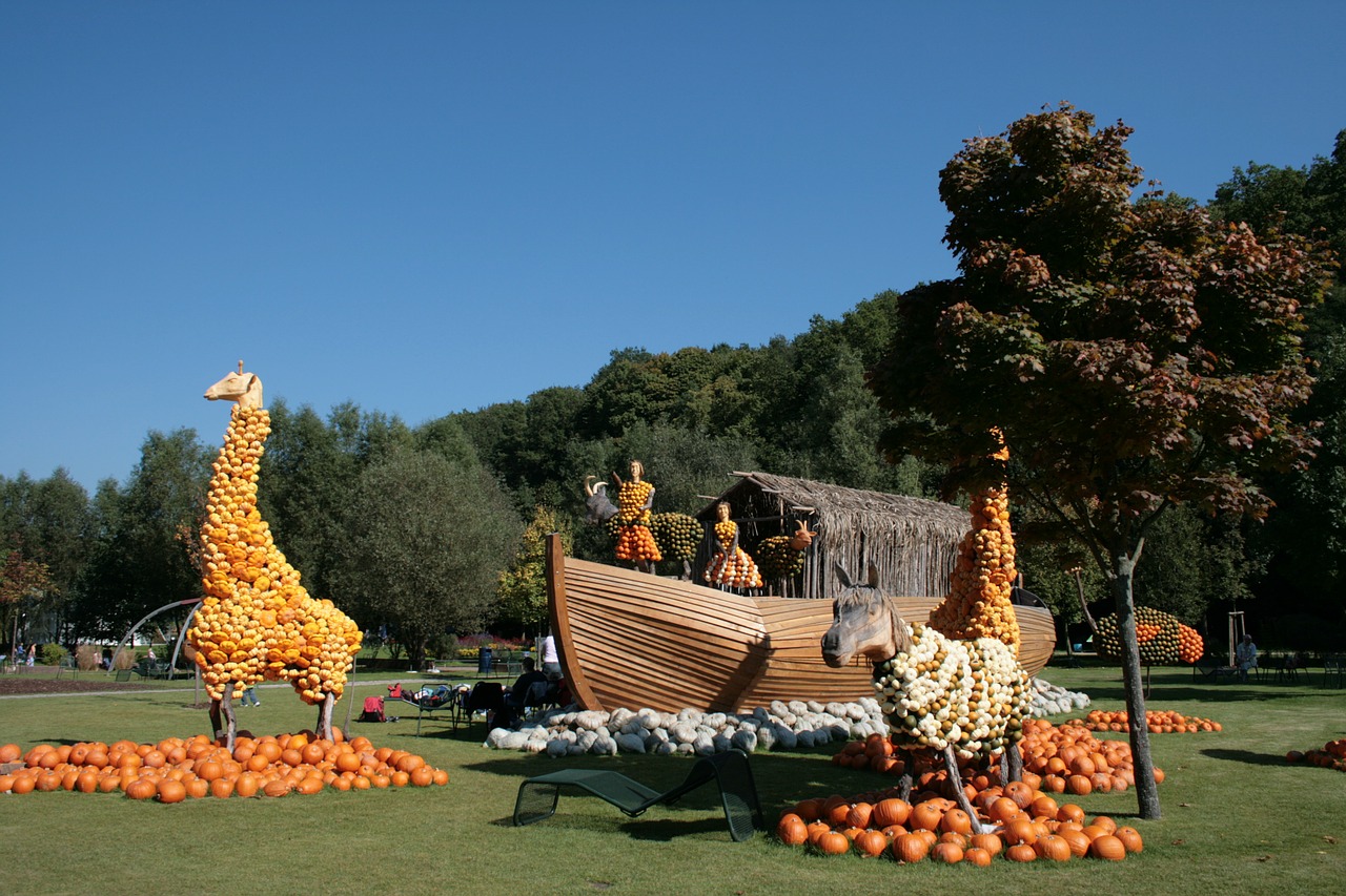 Decorazioni con zucche per la festa del ringraziamento
