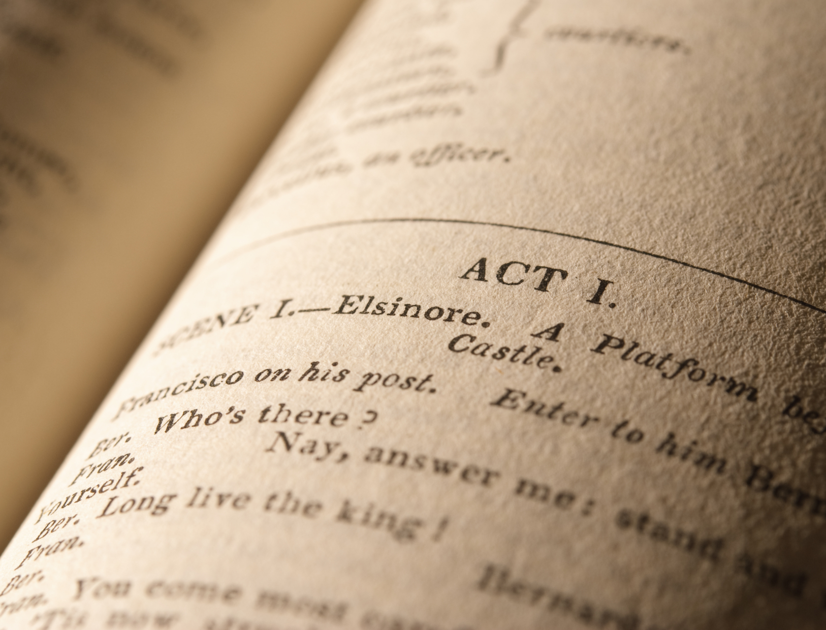 Pagine libro letteratura di Shakespeare