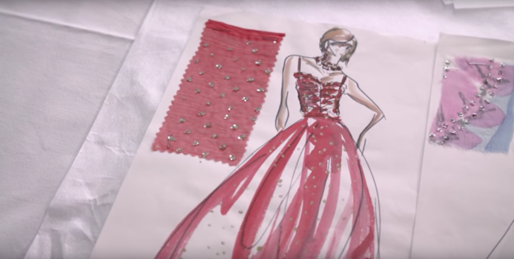 Schizzo abito lady Diana