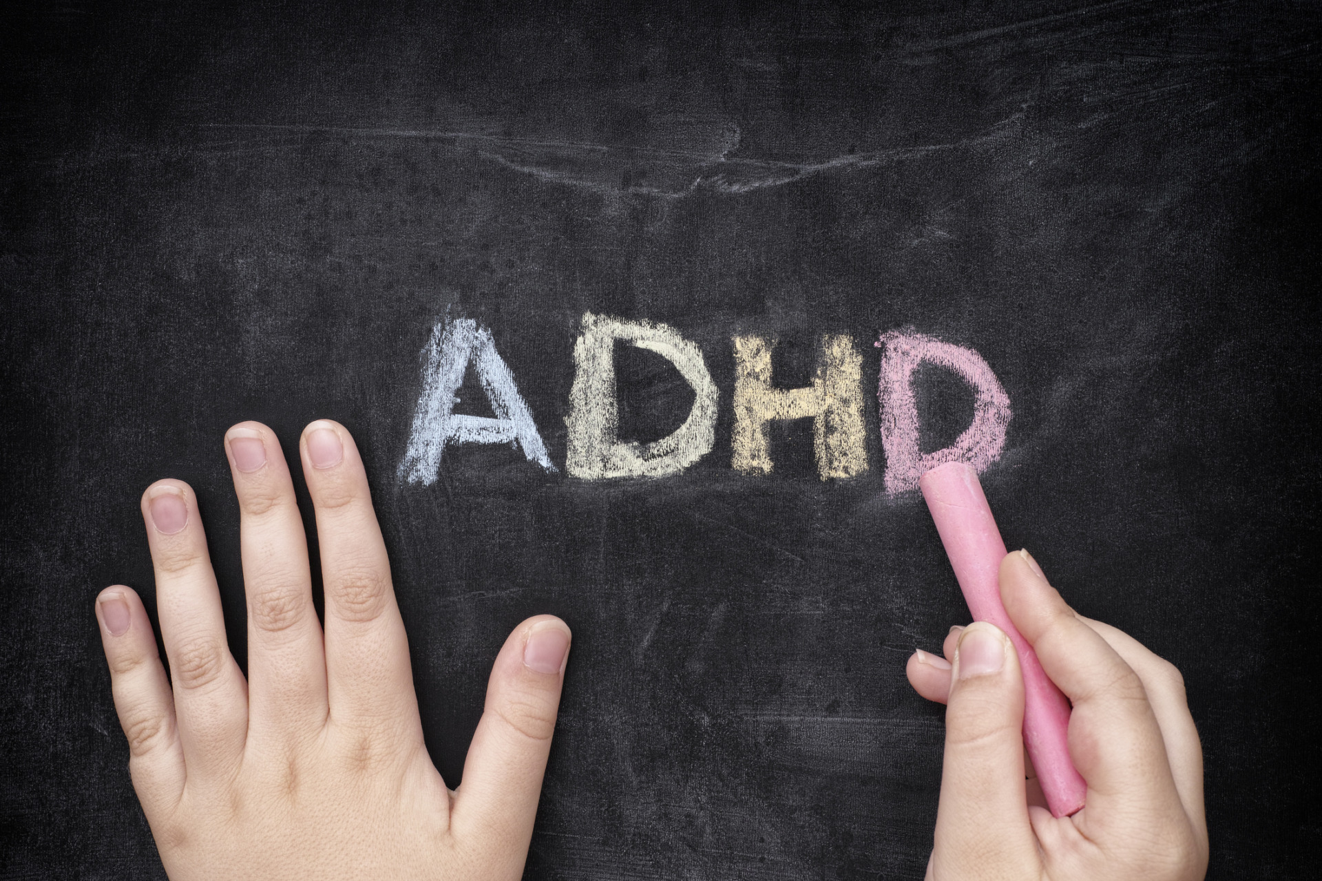 lavagna con scritta ADHD