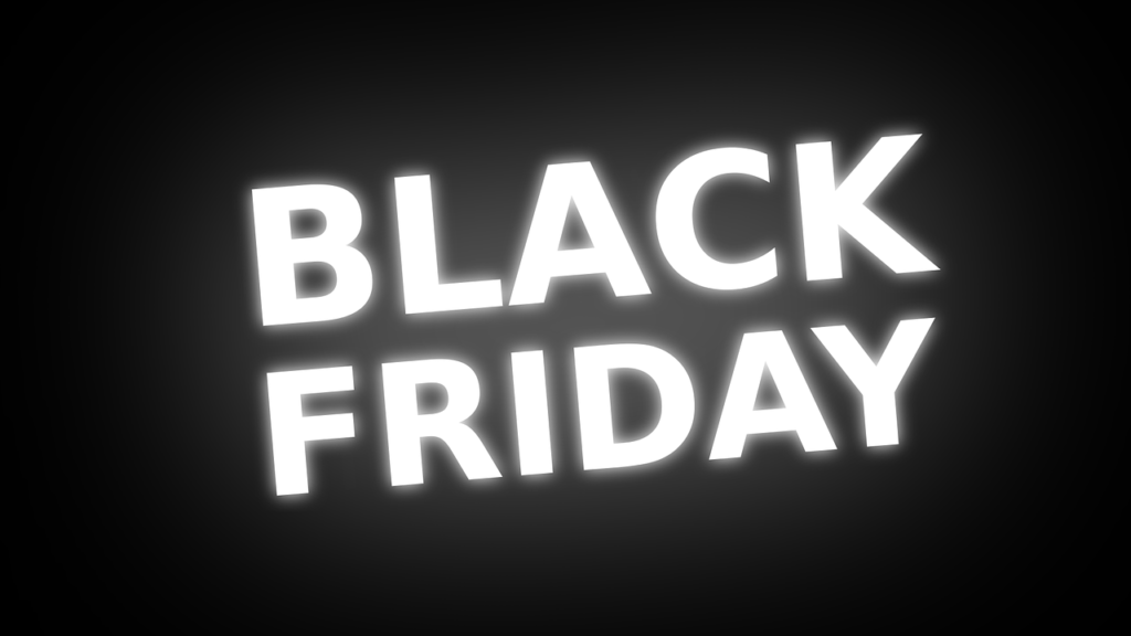 Grafica con scritta Black Friday