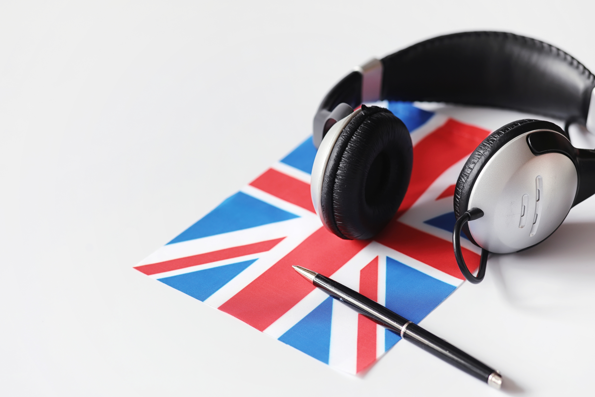 cuffie con bandiera inglese