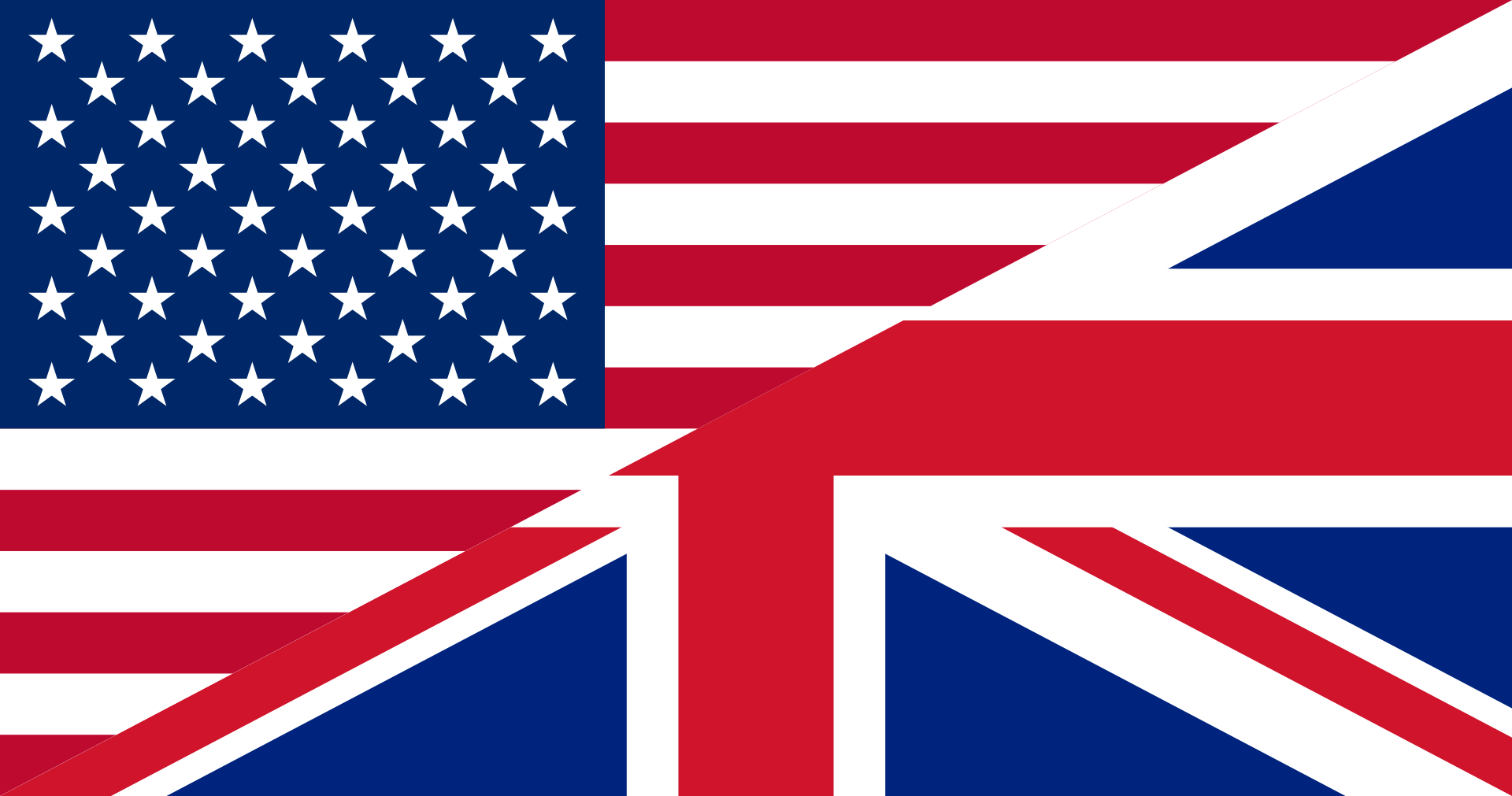 metà bandiera inglese e metà americana