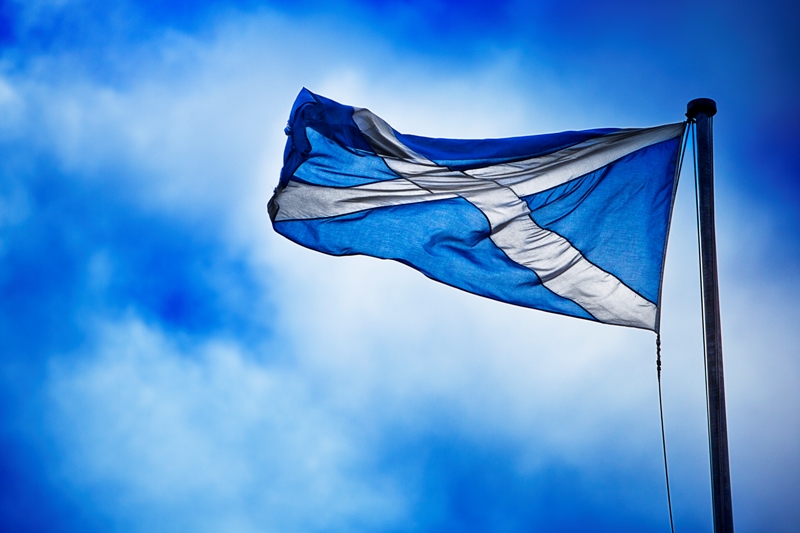 bandiera scozzese che sventola