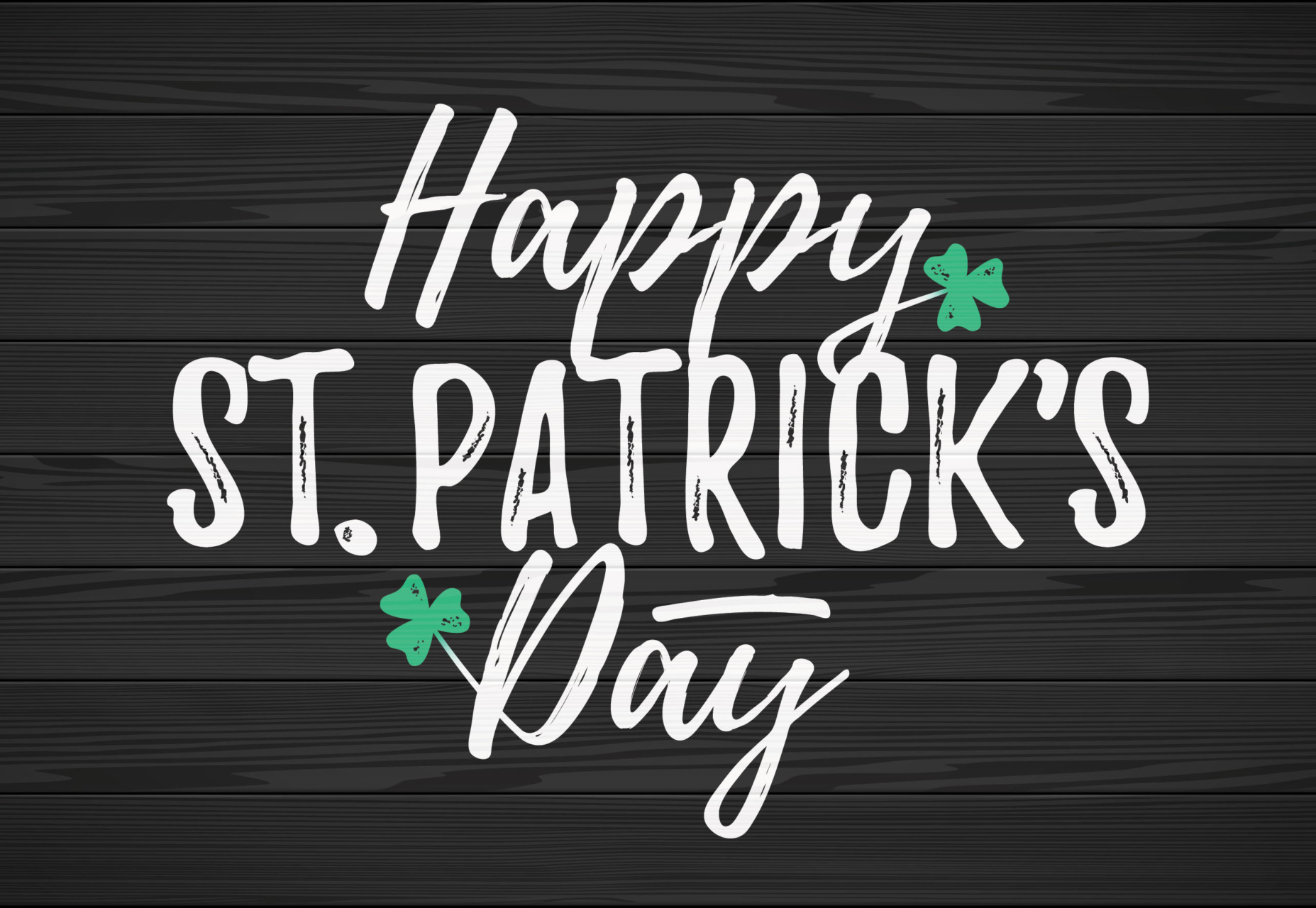 Grafica con scritta Happy St. Patrick Day