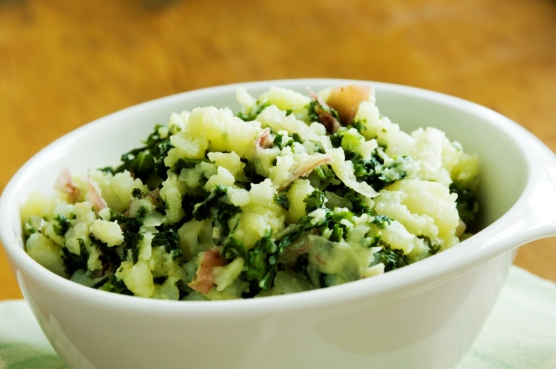 Colcannon purè e cavolo piatto irlandese