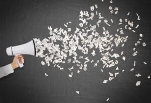 Megafono e Lettere alfabete