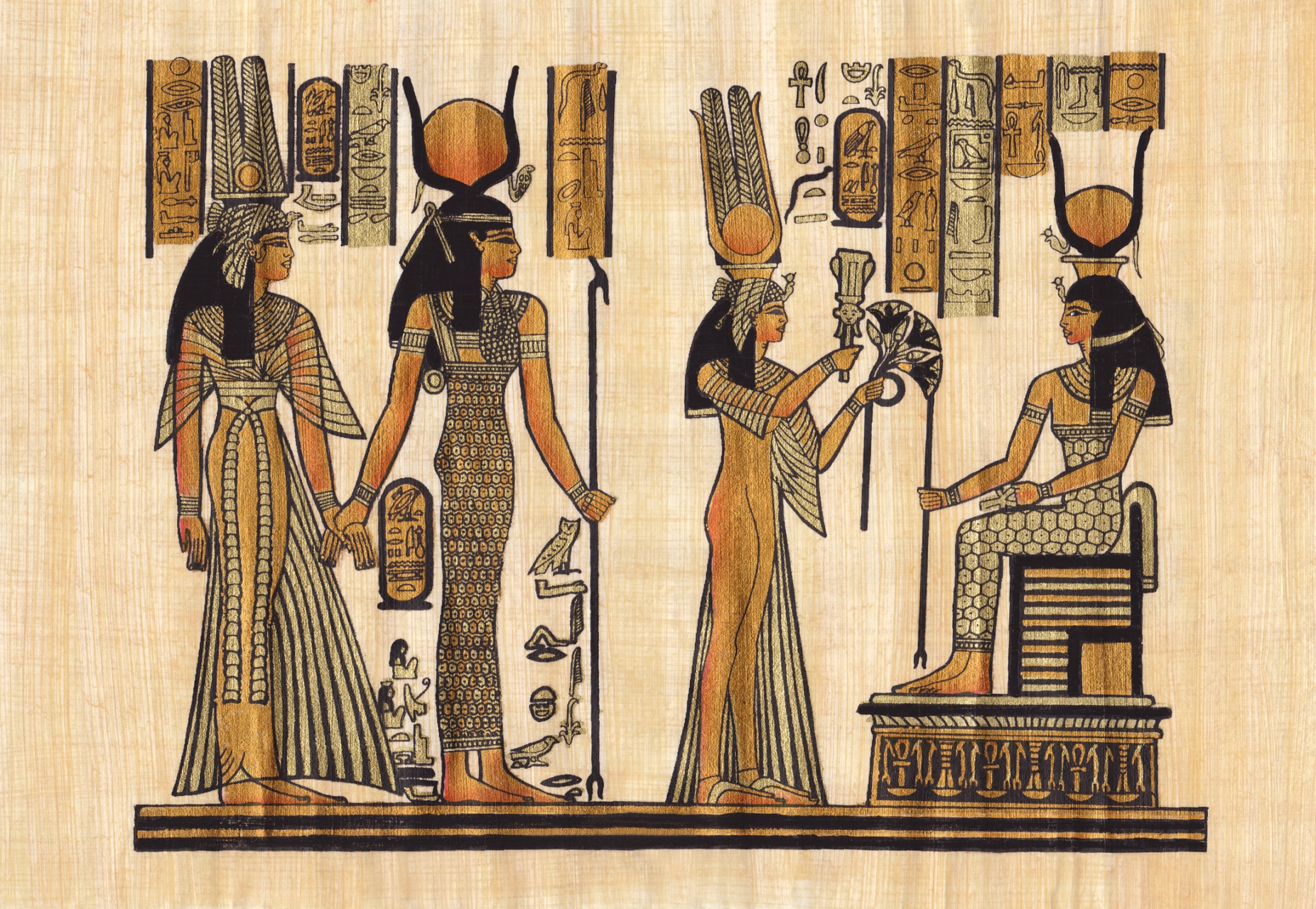 Papiro con illustrazione egiziana