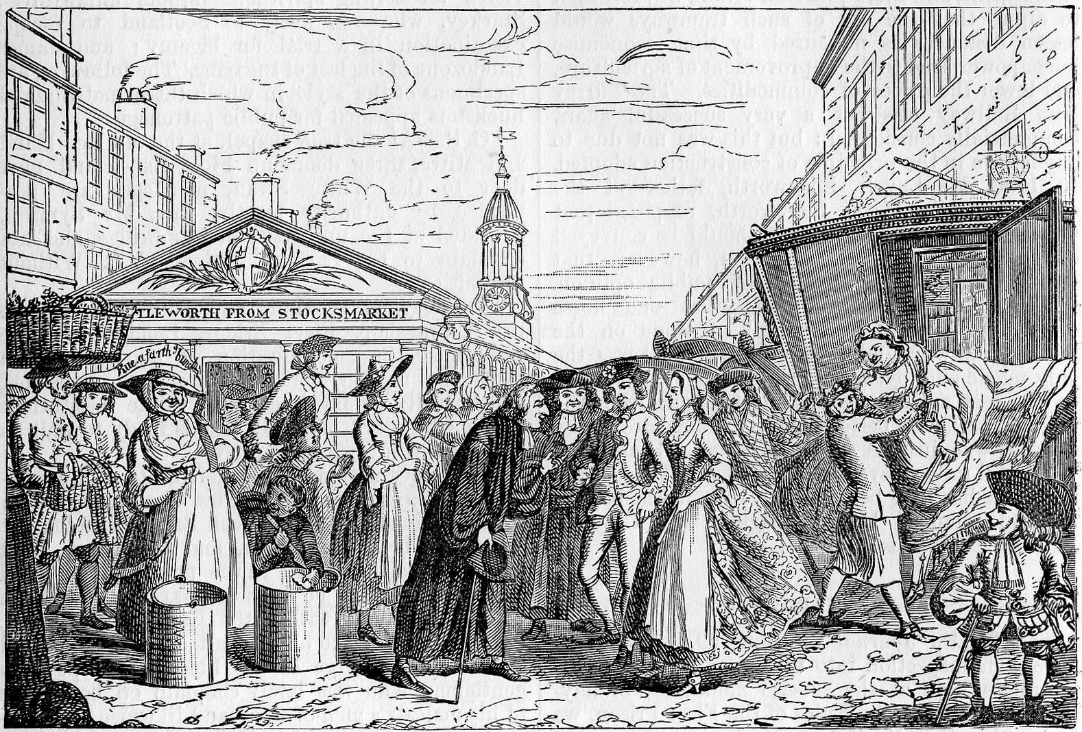 Il matrimonio ai tempi di Jane Austen illustrazione matrimonio in strada