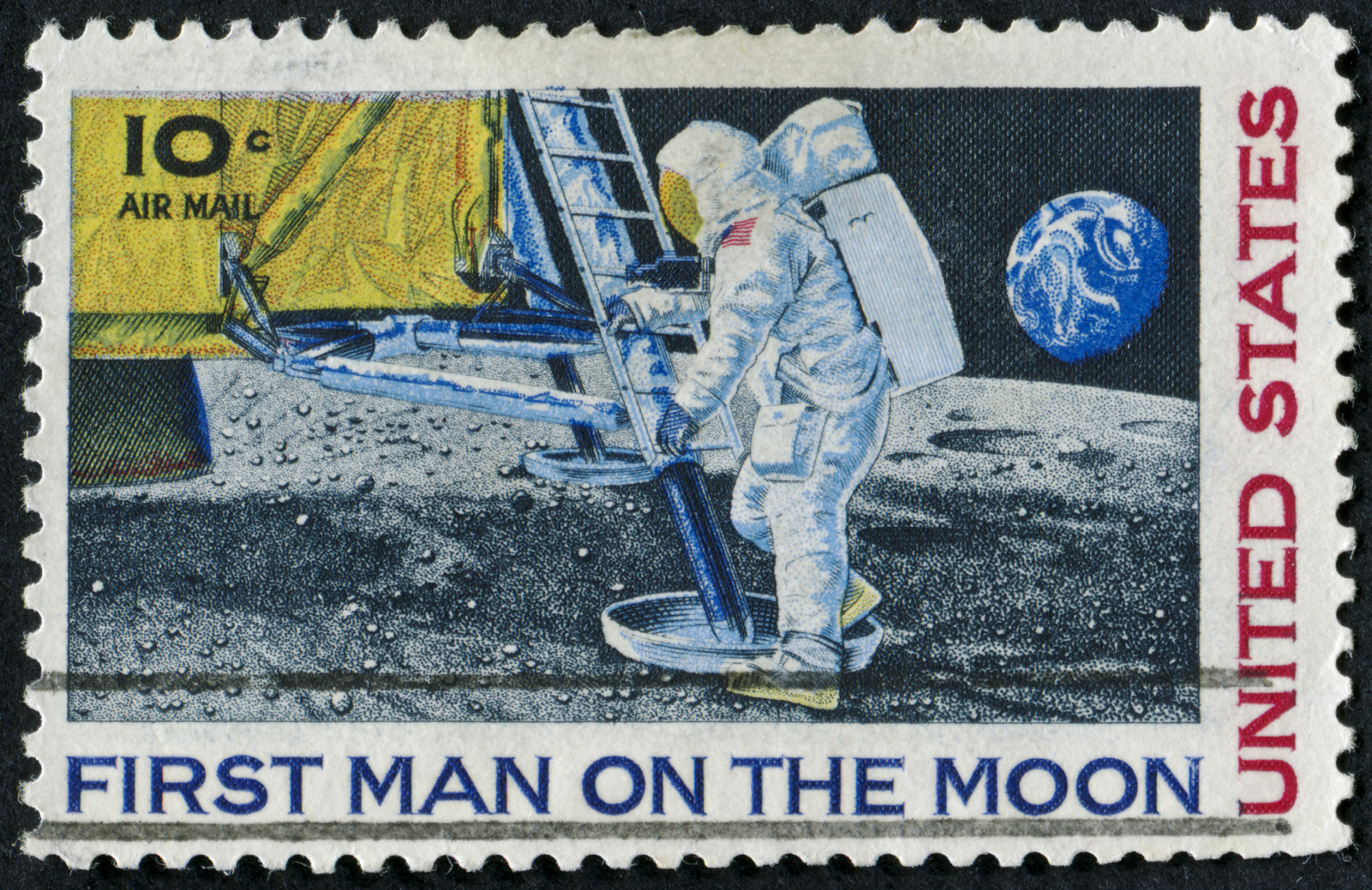 Il 4 luglio, The Independence Day First Man On The Moon Stamp