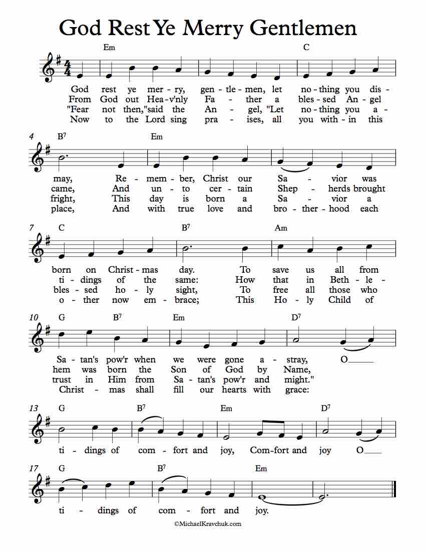 I Carols e Charles Dickens: una lezione di inglese God-Rest-You-Merry-Gentlemen-Full-Score