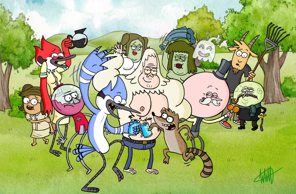 Insegnare l'inglese con i cartoni animati Illustrazione regular show