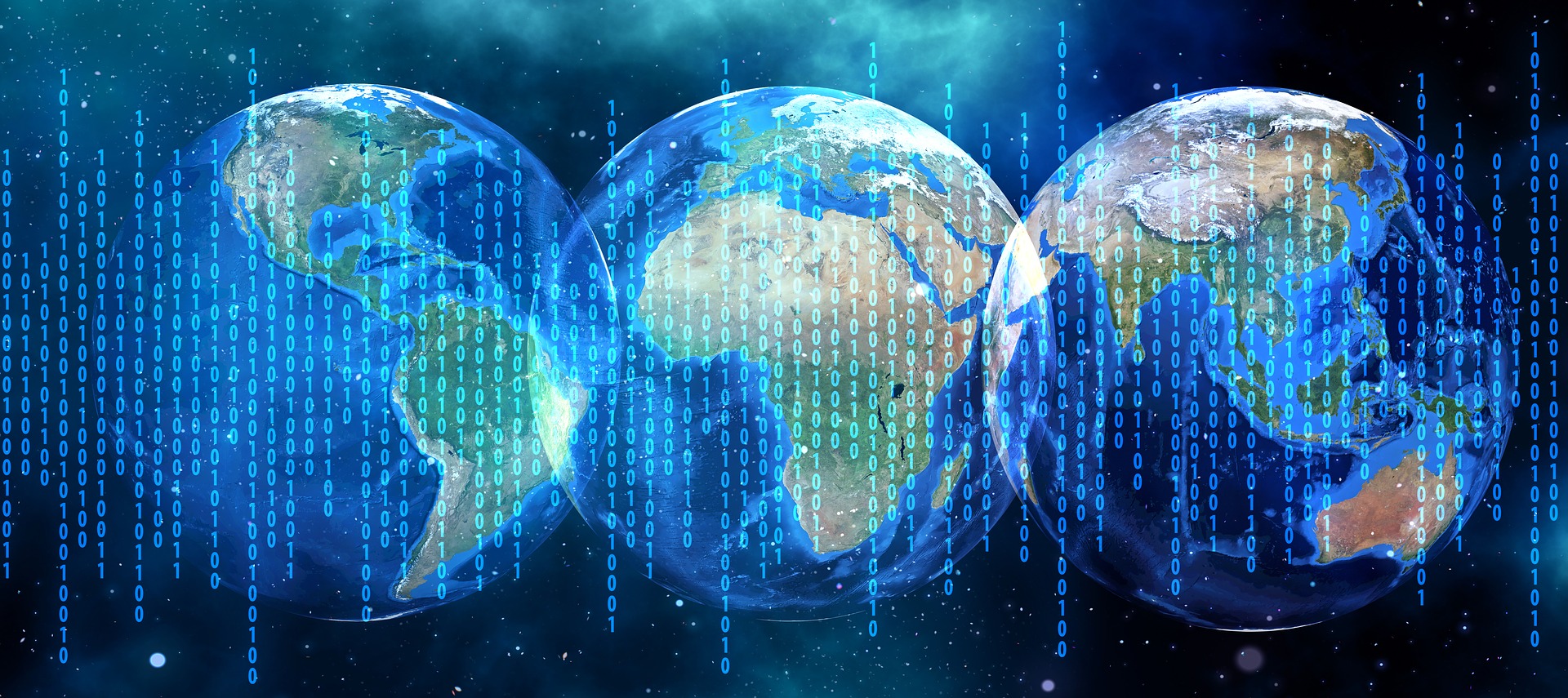 Il coding e la robotica educativa Pianeta terra con codice binario sopra