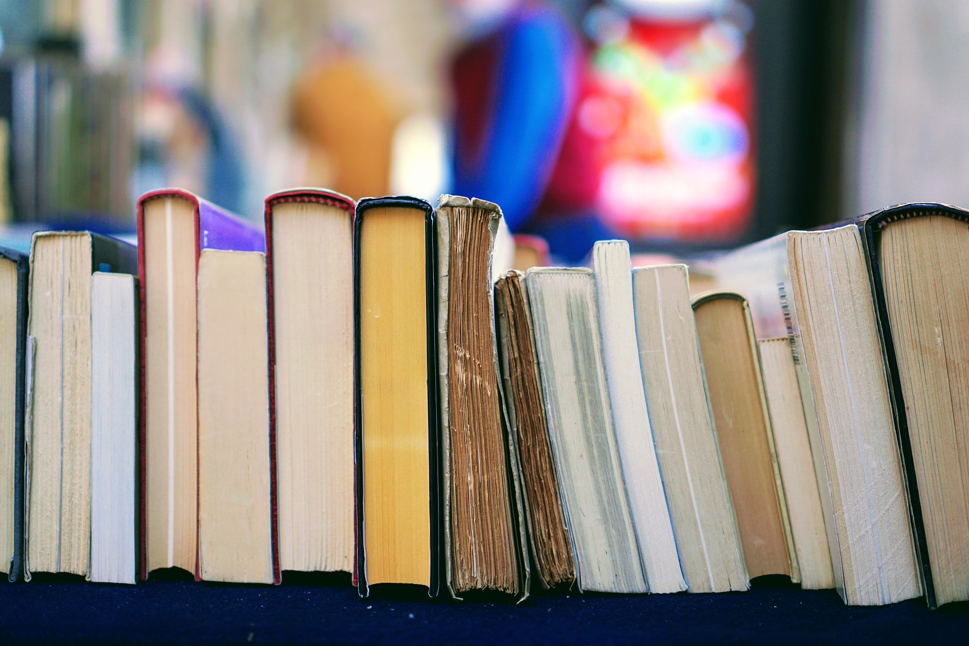 5 buoni motivi per essere contenti di tornare a scuola libri in fila appoggiati su un ripiano