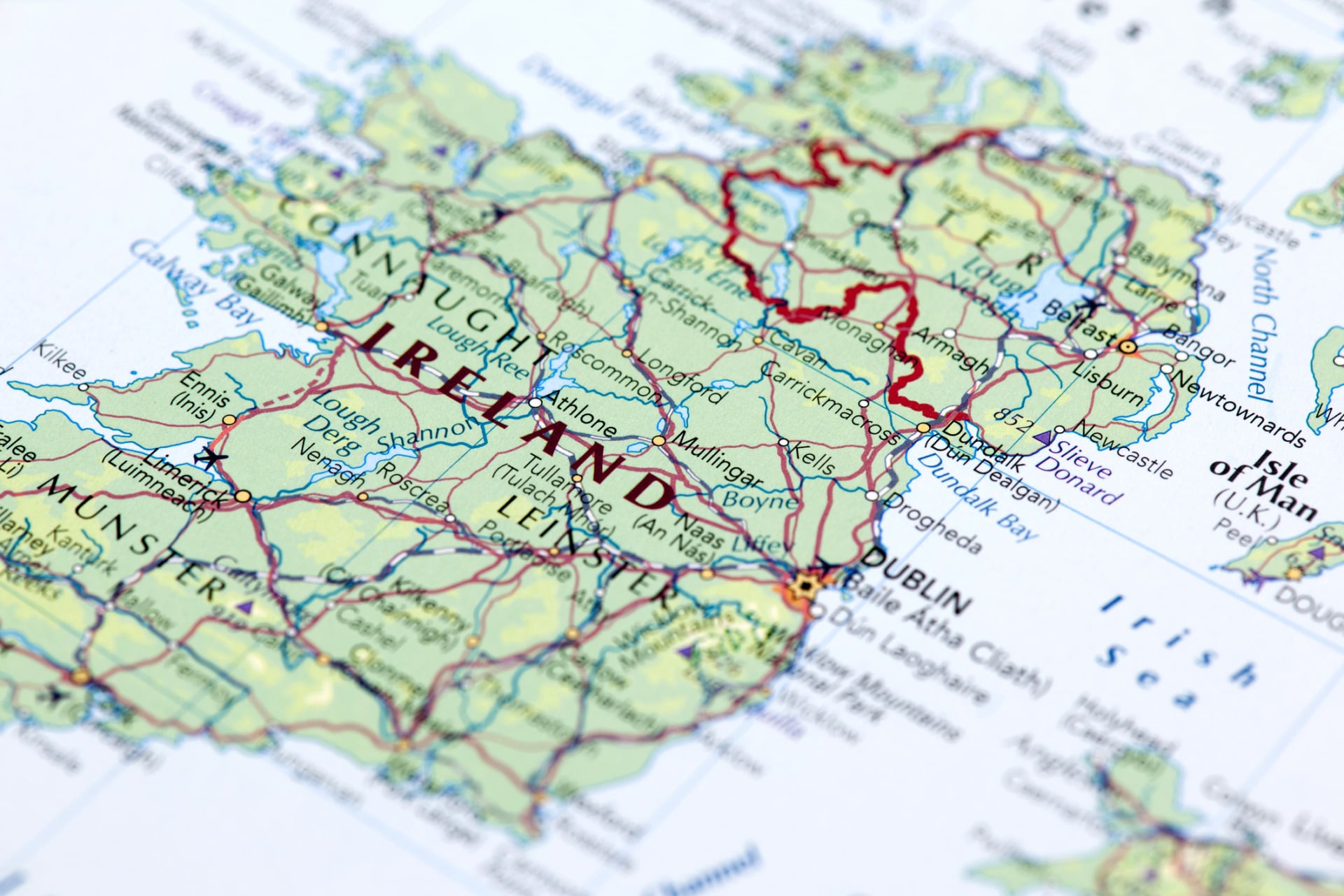 L’Irlanda e i suoi scrittori Cartina Irlanda