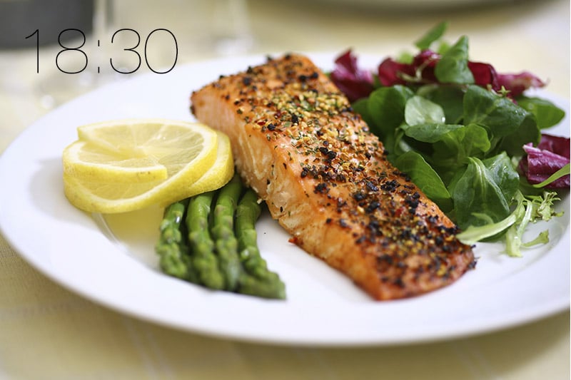 Come si svolge una giornata al campus Piatto salmone cena