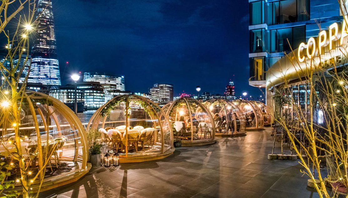 Londra: il ristorante con le bolle riscaldate e un panorama mozzafiato sulla città Coppa Club Londra Tower Bridge