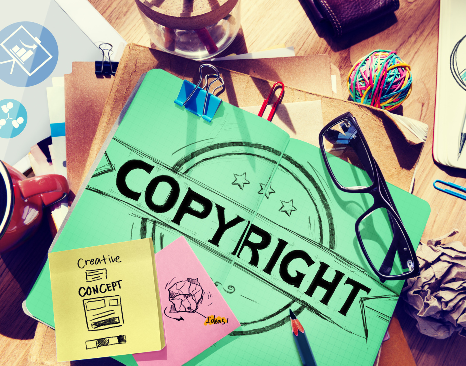 Digital Citizenship: Students learn copyright Copyright Trademark Brand Branding Marketing Concept