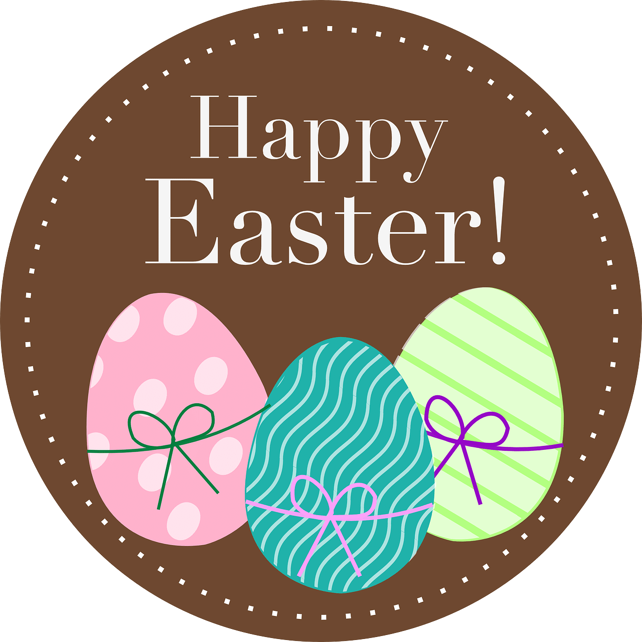 Arriva la Pasqua! Ecco tutte le attività per le classi in inglese Illustrazione pasqua con tre uova colorate