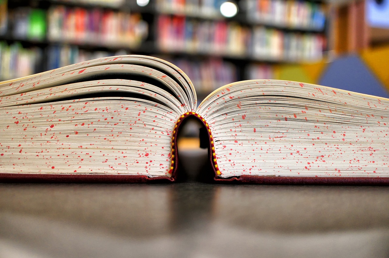 Tornare sui libri: 10 consigli per studiare a pieni voti! libro aperto con macchie rosse