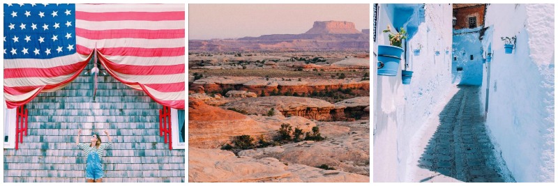 7 Profili Instagram da seguire se ami viaggiare Collage di foto di viaggio dal profilo instagram di lucylaucht