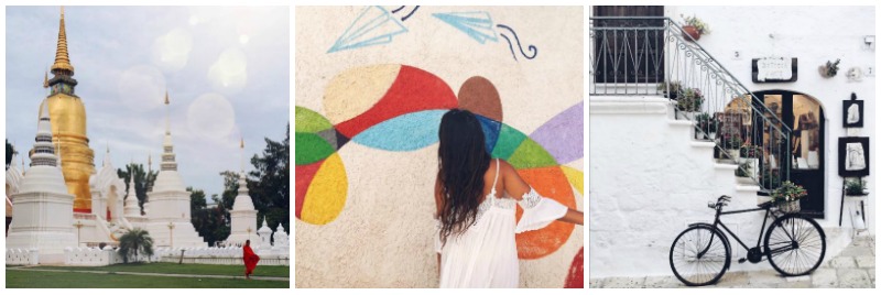 7 Profili Instagram da seguire se ami viaggiare Collage di foto di viaggio dal profilo instagram di manuela vitulli