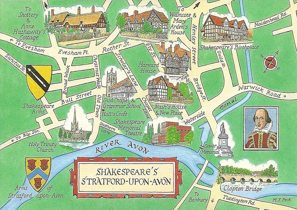Elisabetta I e lo splendore del suo tempo Mappa Stratford Upon Avon