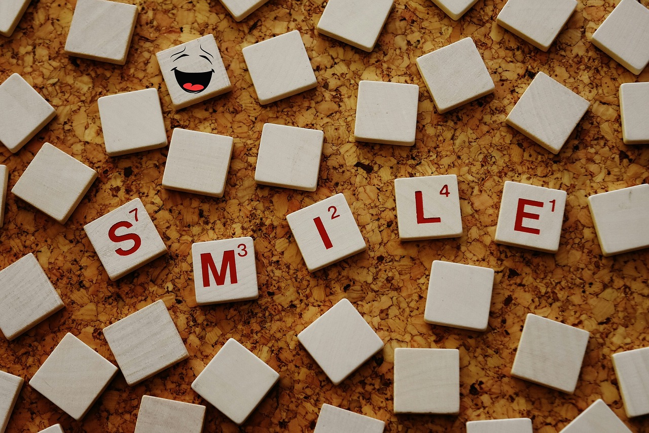 A lezione di emozioni...in inglese tasselli che compongono la parola smile