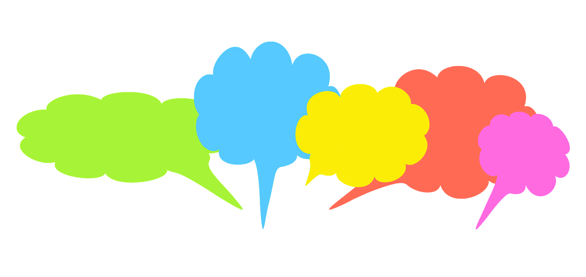 Strategia di supporto all'apprendimento in CLIL (SCAFFOLDING / ETAYAGE) nuvolette colorate